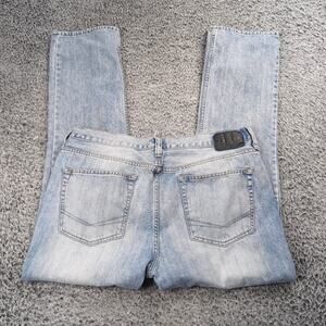 Bullhead Jeans Men 36x32 Blue Slim Straight Leg Distressed Skaterboard Grunge